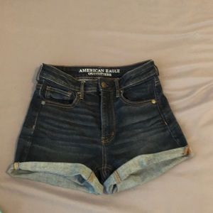High rise ae denim shorts